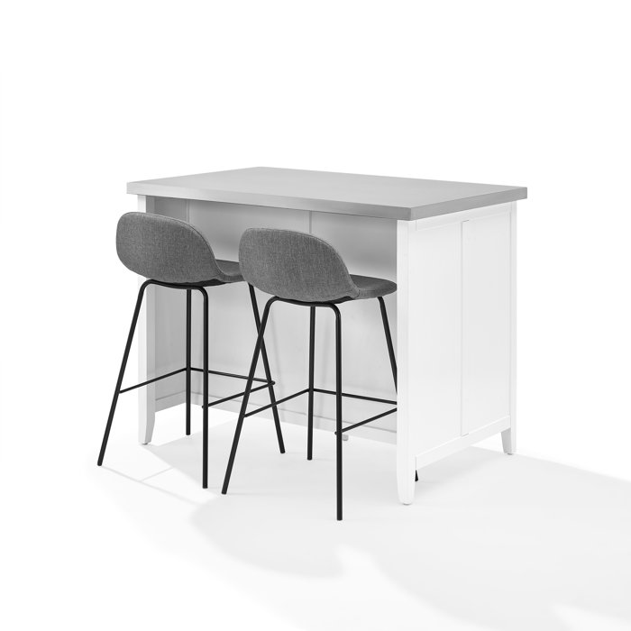 Crosley Metal Kitchen Island Set & Reviews Wayfair